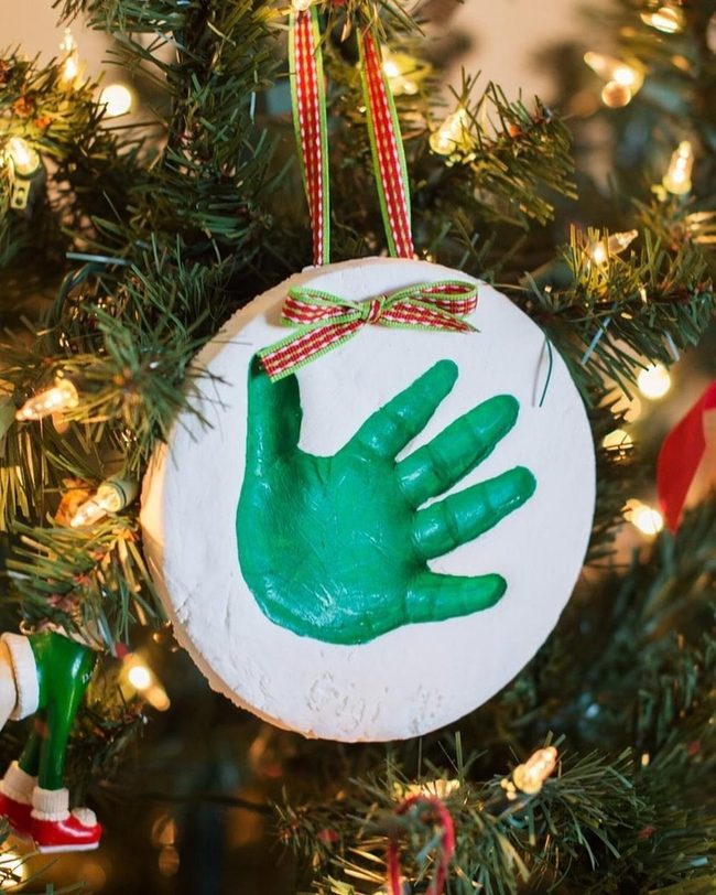 Green Handprint Family Keepsakes