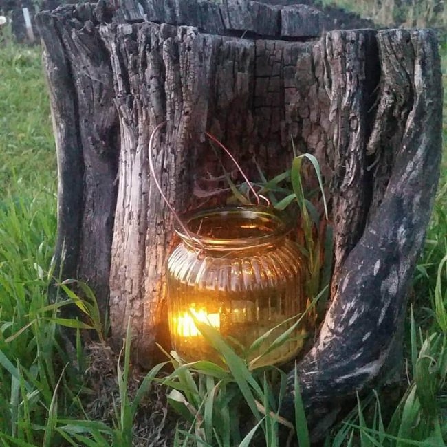 Weathered Wood Lantern Glow