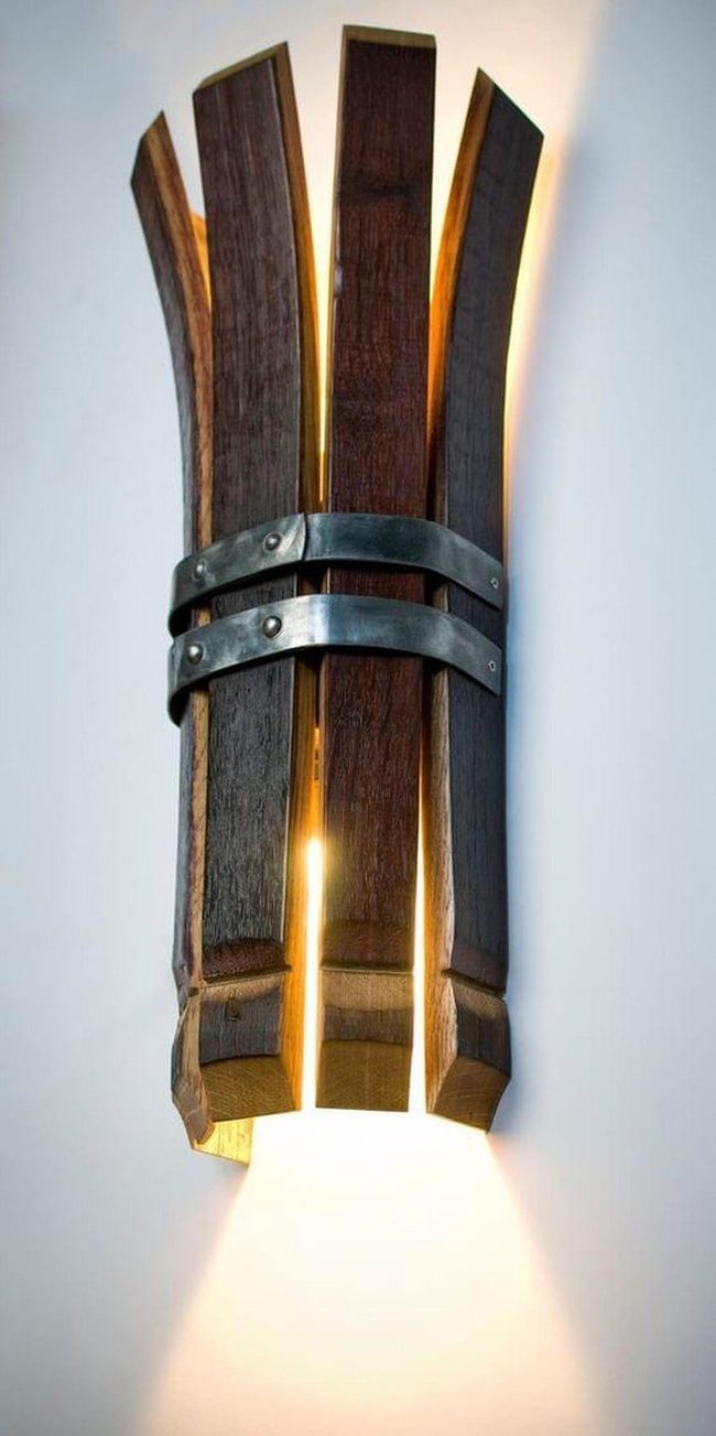 Weathered Wood Metal Shadow Sconces