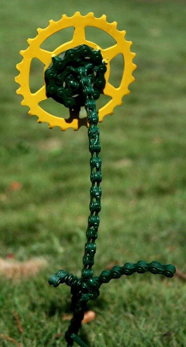 Yellow Bicycle Garden Metal