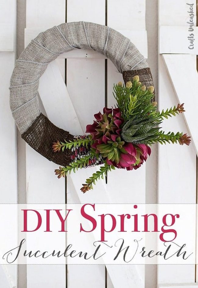 Green Succulent Wreath