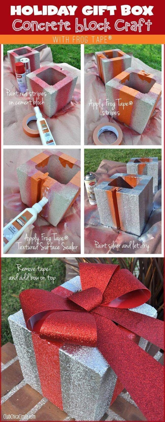 Stacked Cement Gift Boxes