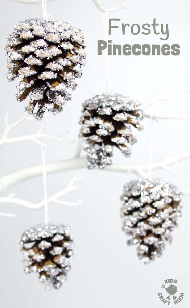 Glitter-Coated Pinecone Sparkle