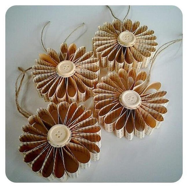 Vintage Paper Blooms Button Centers
