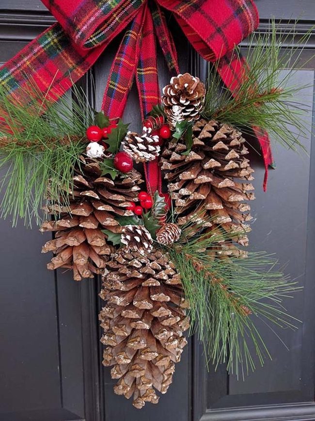 Frosted Pinecones And Plaid