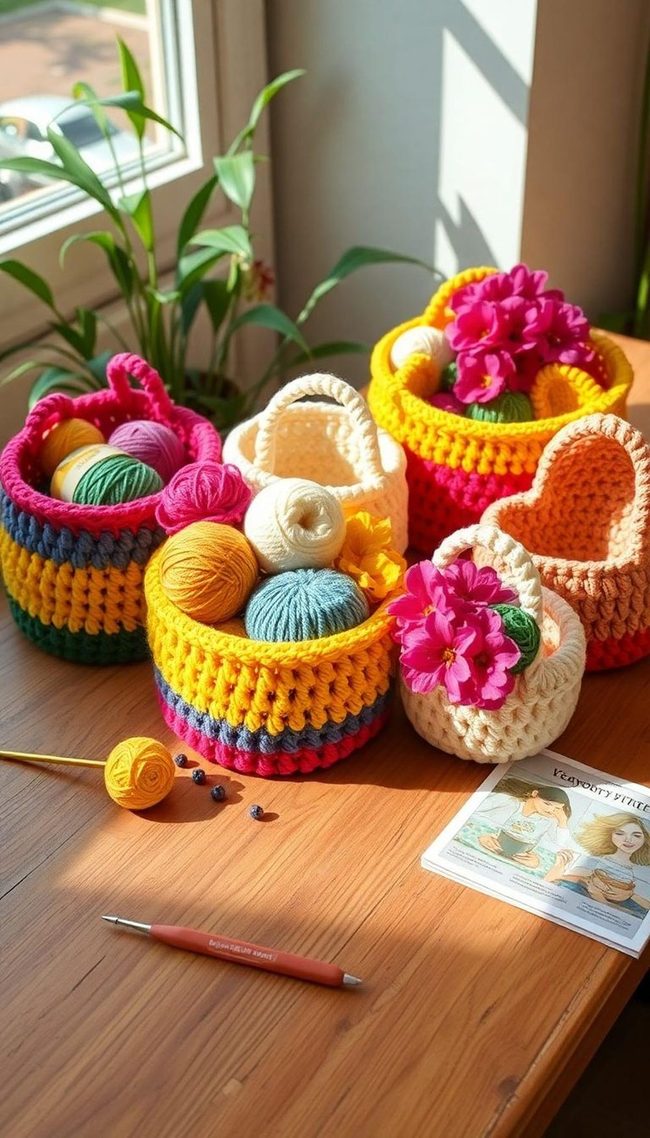 Handmade Yarn Storage Baskets