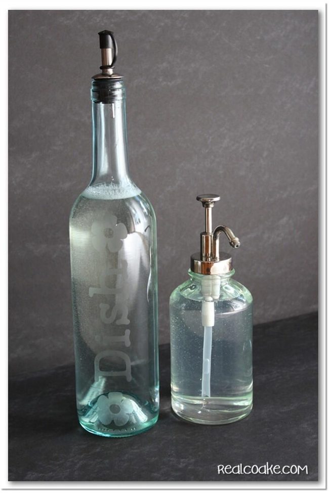 Etched Glass Soap Display