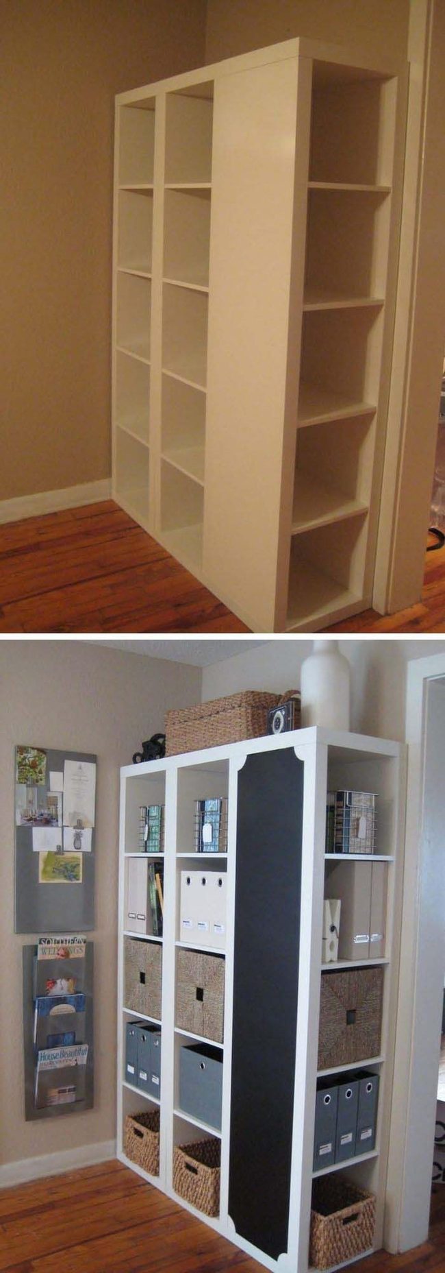 Sideways Storage With Chalkboard Paint