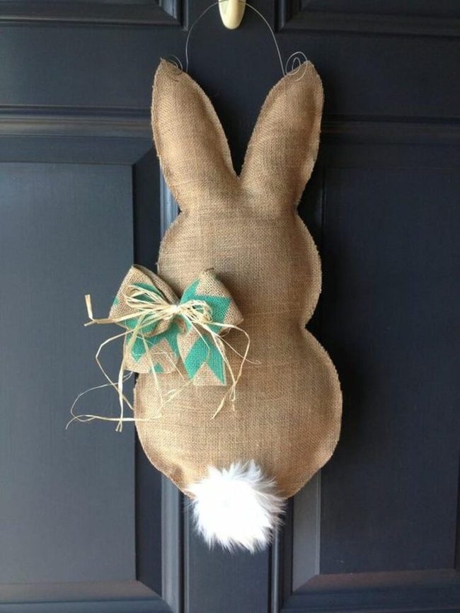 Burlap Bunny Spring Welcome