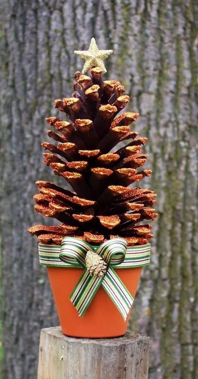 Terra Cotta Pinecone Tree