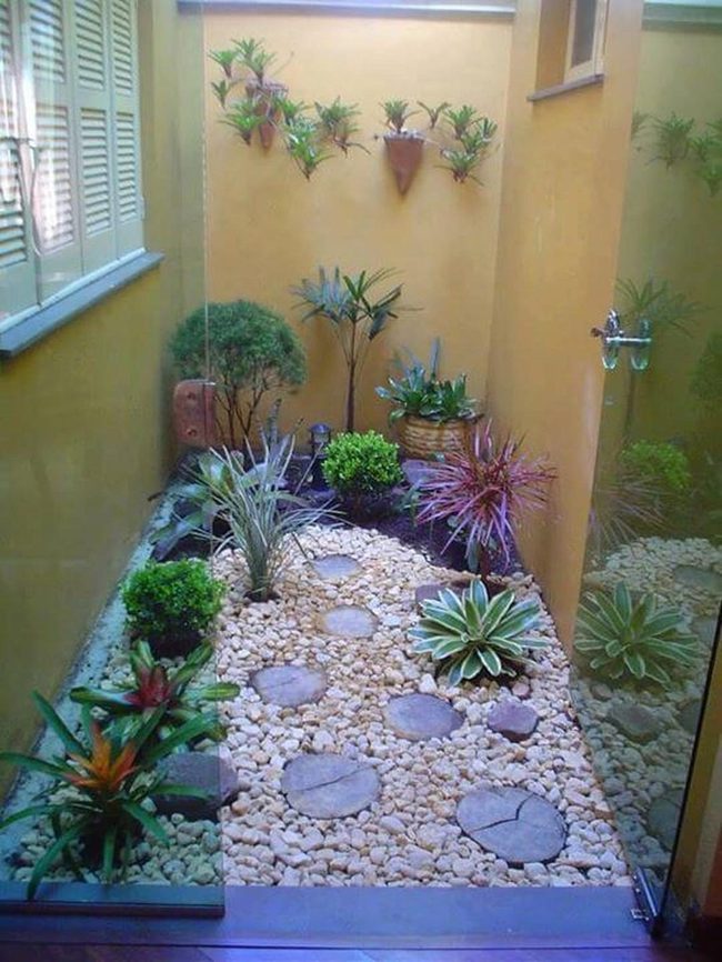 Stone Path Through Vertical Gardens