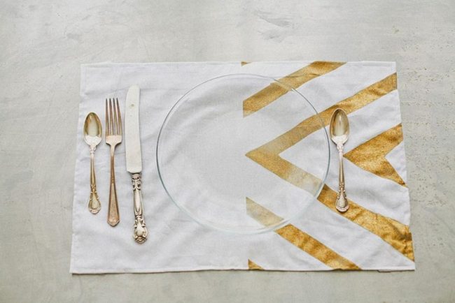 Gold Stripes On Concrete Elegance