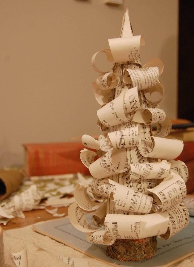 Vintage Sheet Music Tree
