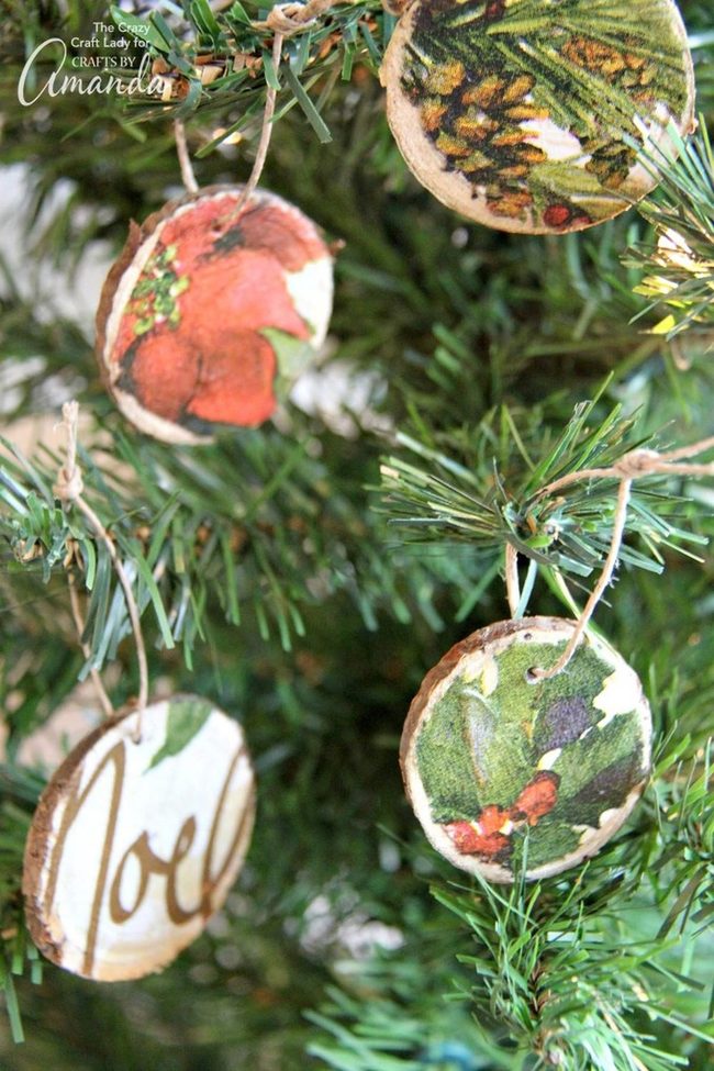 Hand-Carved Wood Holiday Ornaments