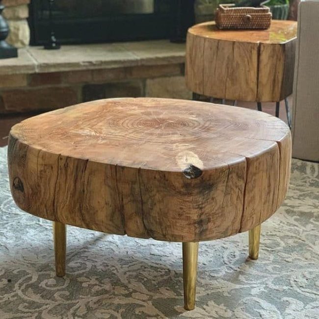 Gold Steel Mid-Century Tapered Legs