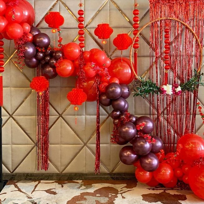 Deep Red Gold Celebration