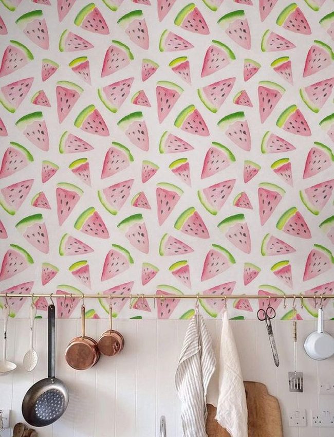 Pink Watermelon Slices Kitchen