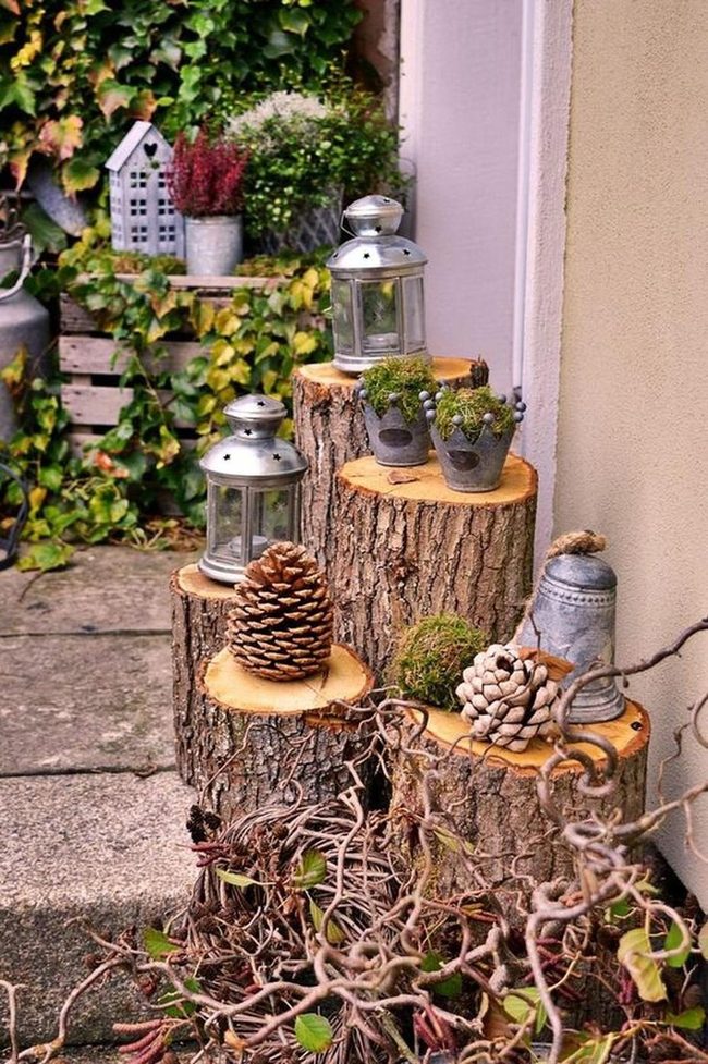Natural Wood Logs, Glowing Metal