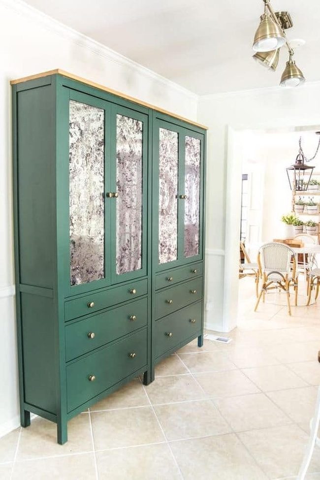 Dark Green Hemnes Pantry Cabinet