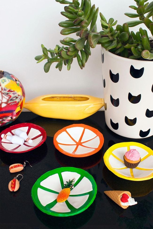 Fruit-Shaped Ceramics With Succulents