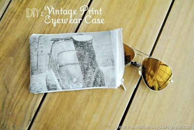 Gold-Framed Sunglasses Storage
