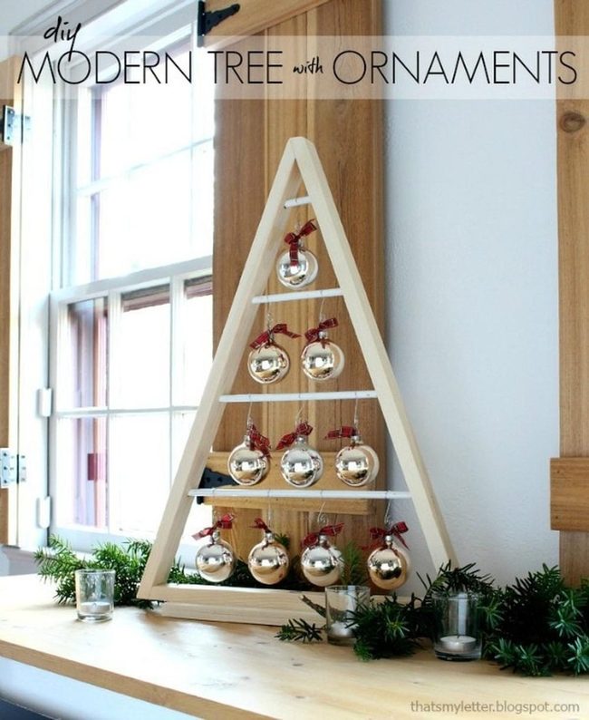 Silver Ornaments On White Rods