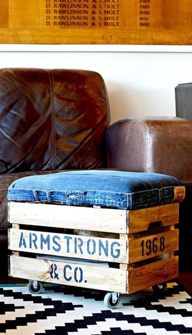 Vintage Crate Coffee Table Brown