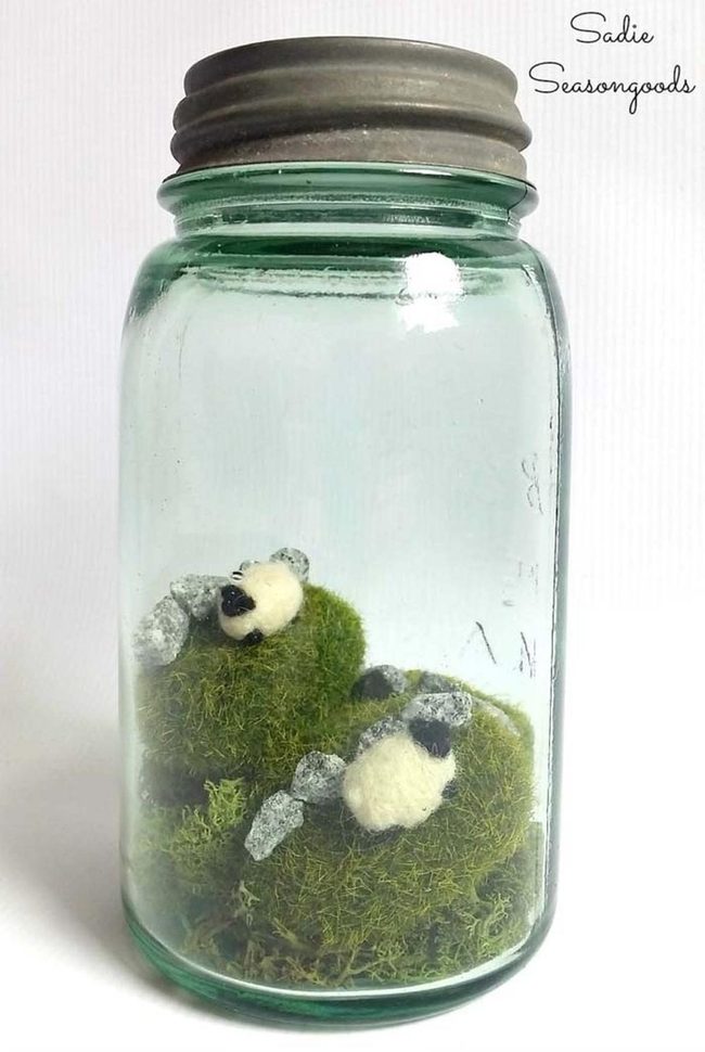 Green Pasture Glass Globes