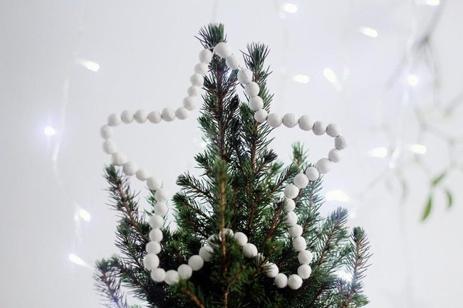 Green Minimalist Trees White Stars