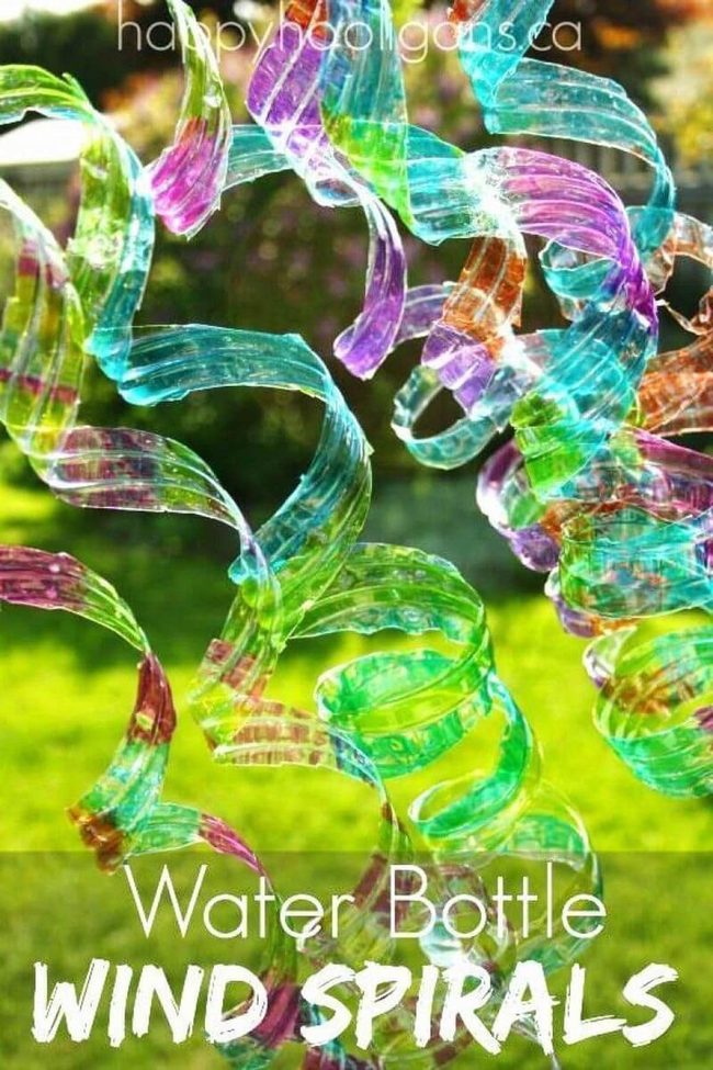 Spinning Bottle Garden Spirals