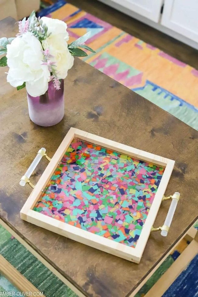 Scattered Paper Confetti Tray