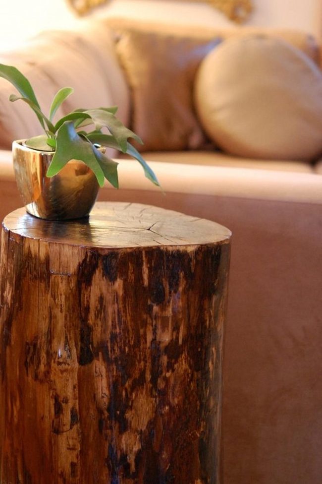 Tan Leather, Natural Wood, Living Gold