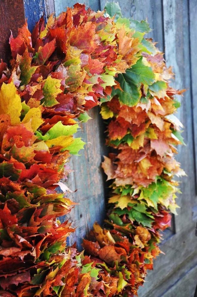 Autumn Leaves Wreath Diy