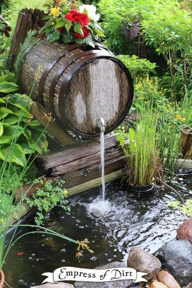 Blooming Barrel Water Feature