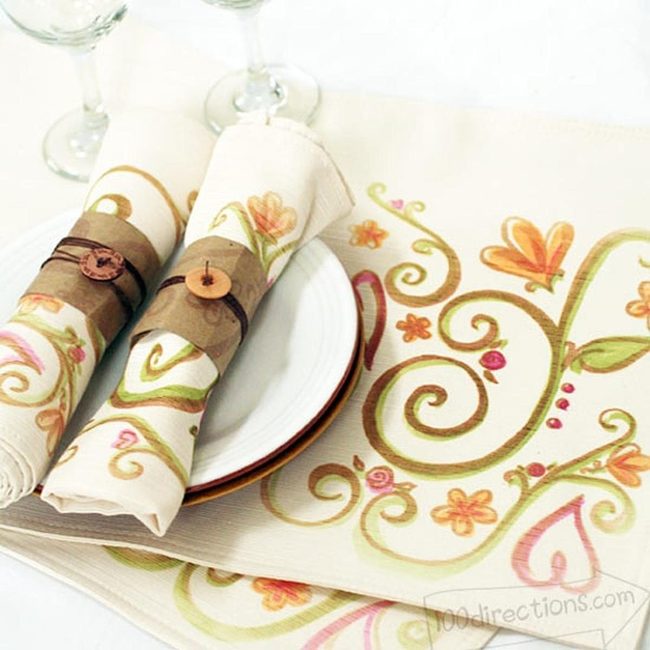 Painted Florals With Wooden Accents