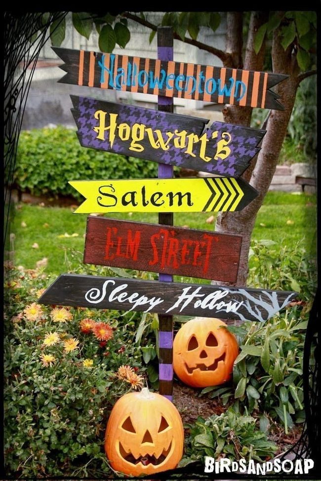 Fictional Destinations Directional Sign