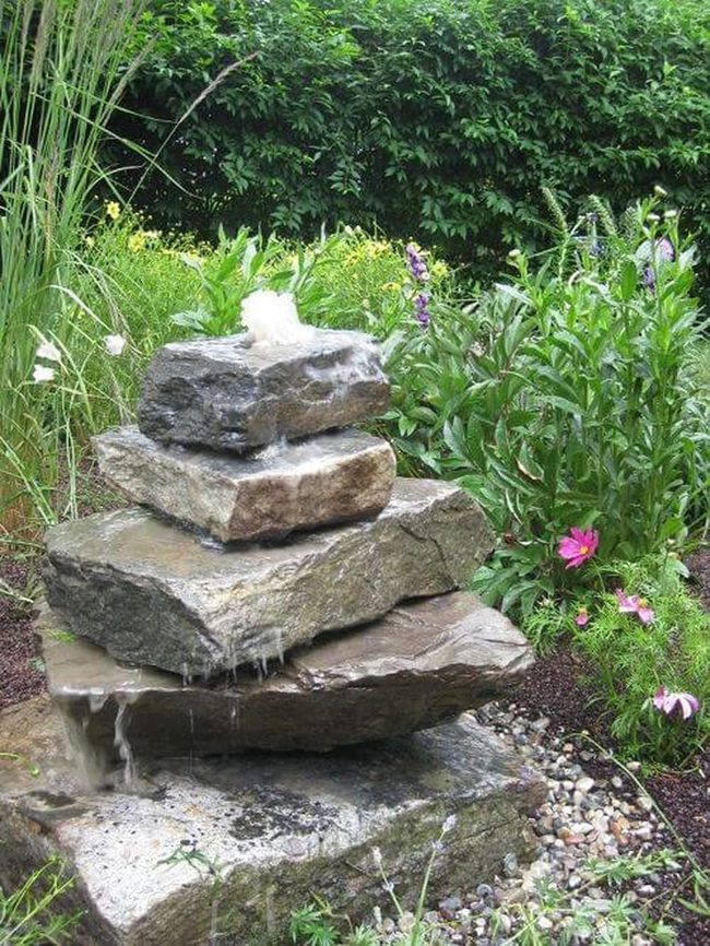 Stacked Stone Water Cascade