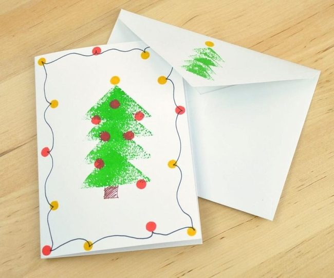 Green Tree Red Yellow Dots