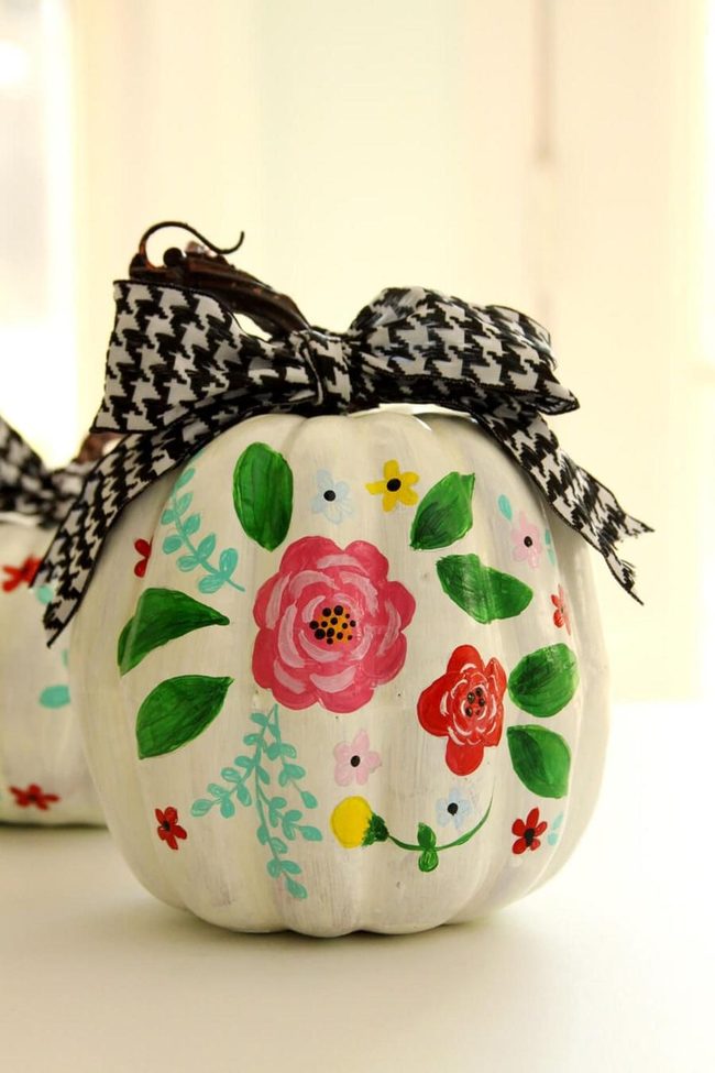 Painted Pumpkins, Farmhouse Florals