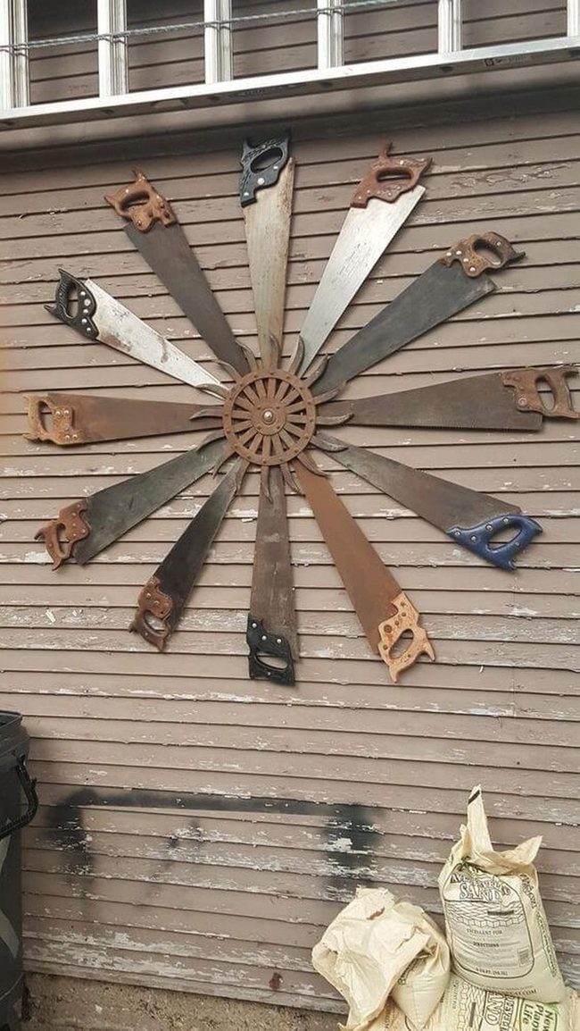 Weathered Hand Saw Sun