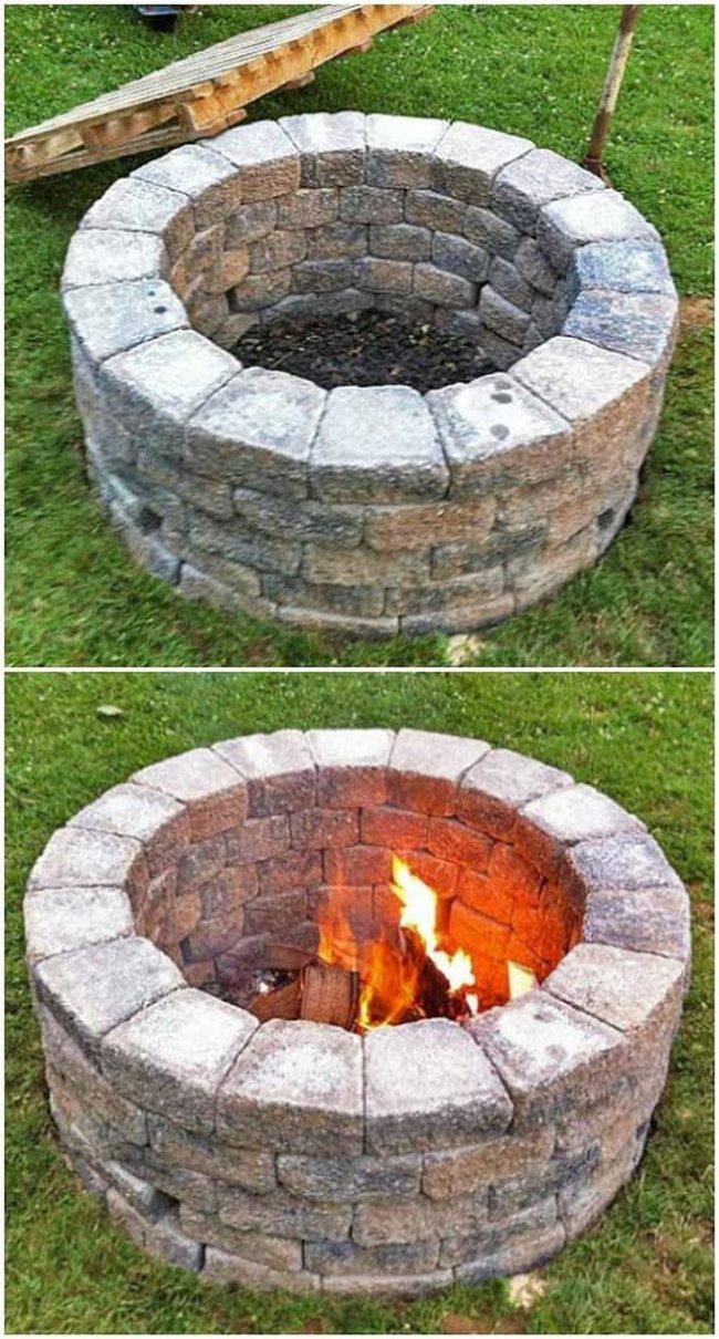 Backyard Brick Fire Pit