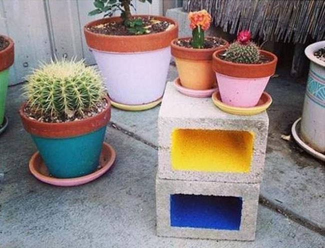 Painted Cinder Block Interiors