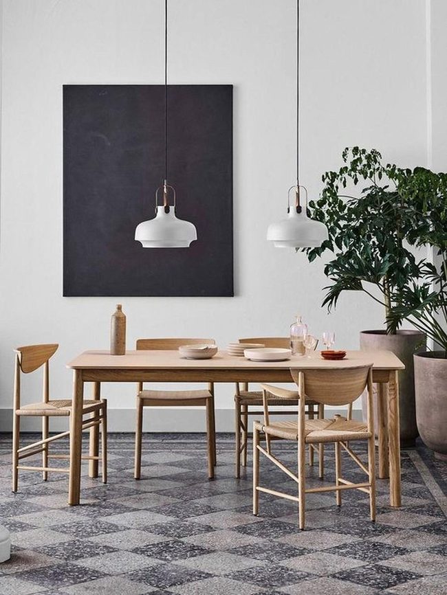 Dark Art Dining Room