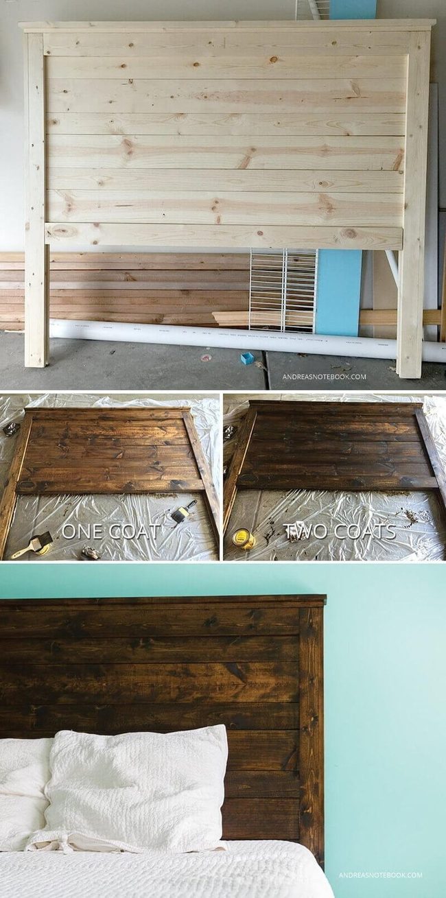 Deep Grain Wooden Headboard