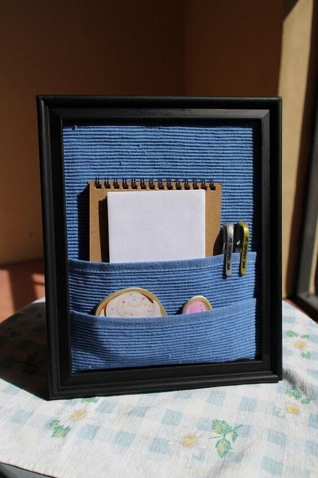 Blue Fabric Wall Storage