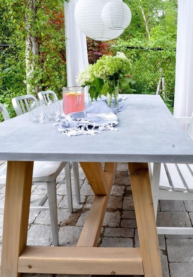 Gray Table Garden Dining