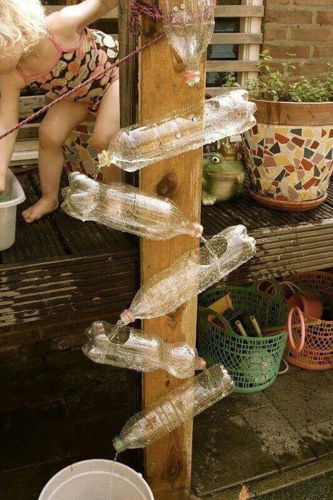 Cascading Bottle Water Feature