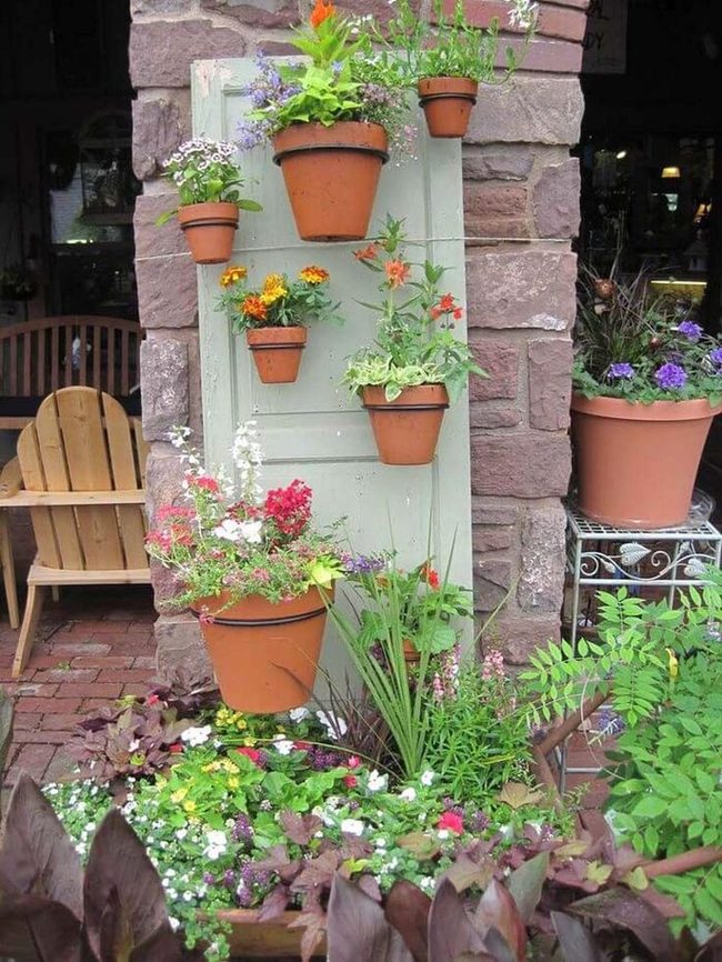 Salvaged Door Garden Wall