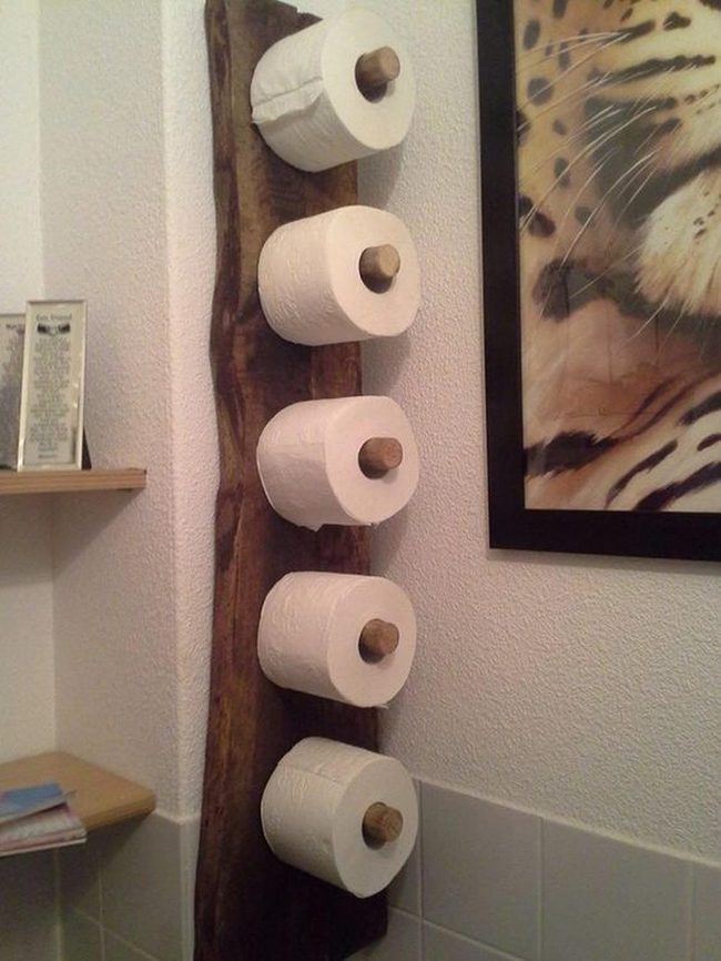 Natural Wood Roll Storage