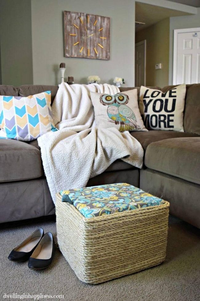Rope-Wrapped Crate Storage